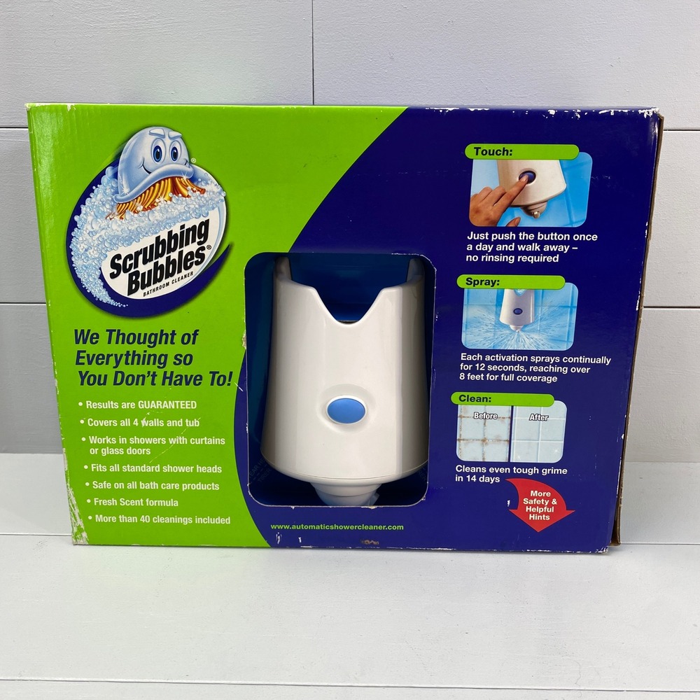 Scrubbing Bubbles Automatic Shower Cleaner New in‎ Worn Box 2 Cleaning Solutions